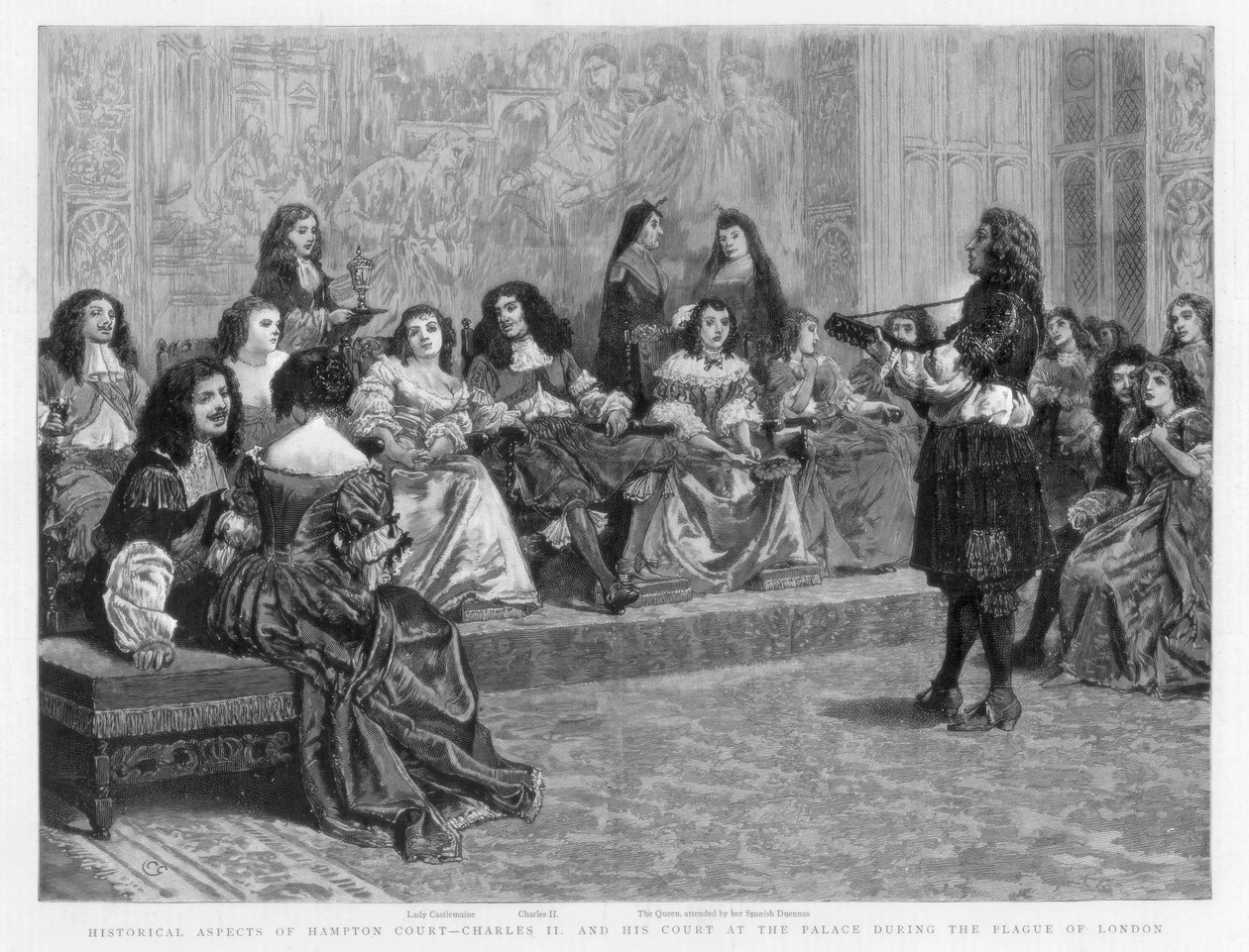 Charles II ve saraydaki sarayı Londra Vebası sırasında, c1665-1666 1890 by Unbekannt