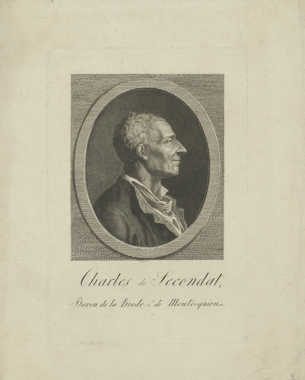 Charles de Secondat, Baron de Montesquieu 1689-1755, c. 1795. by Unbekannt