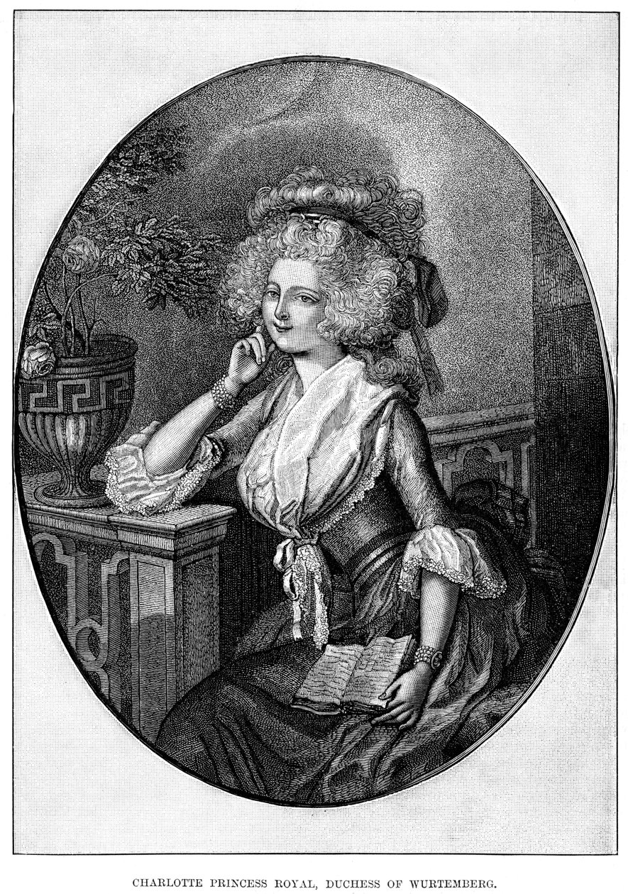 Charlotte Prenses Kraliyet, Würtemberg Düşesi, 19. yüzyıl by Unbekannt