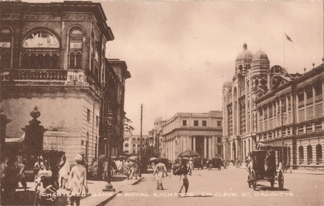 Chartered Bank & Royal Exchange, Cleve St, Kalküta, c1900 by Unbekannt