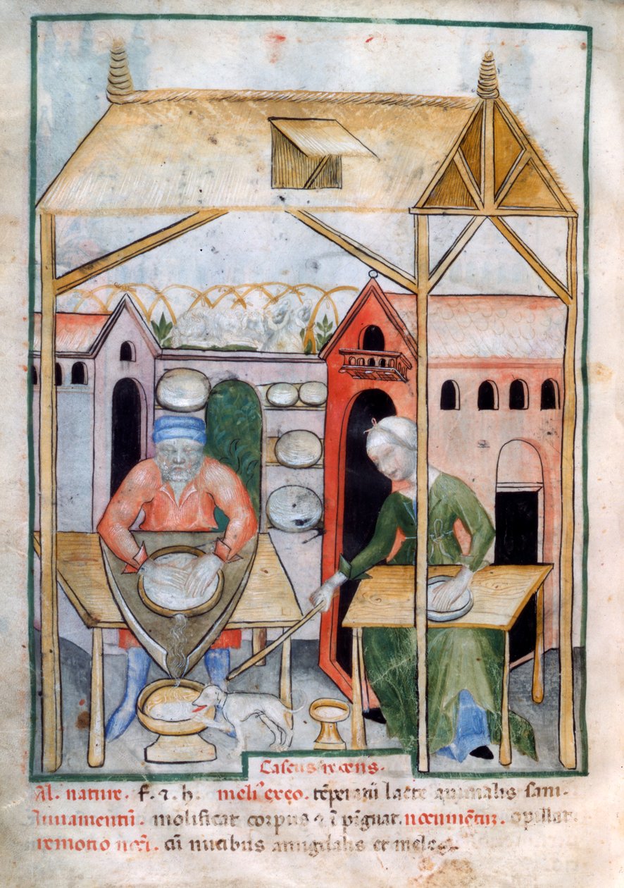Peynir imalatı, 1390-1400 by Unbekannt