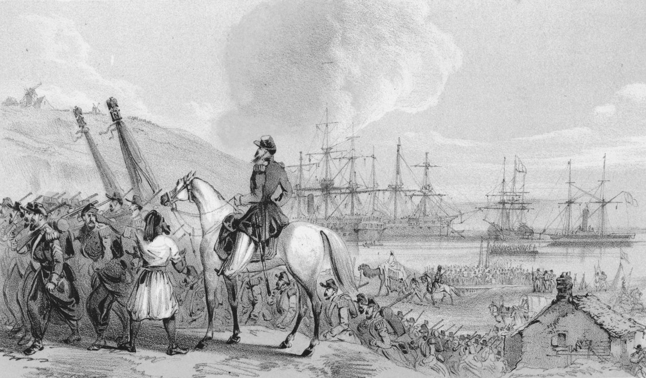 Cherson - Kazak Körfezi. Fransız İniş Yeri ve Depo, c1850