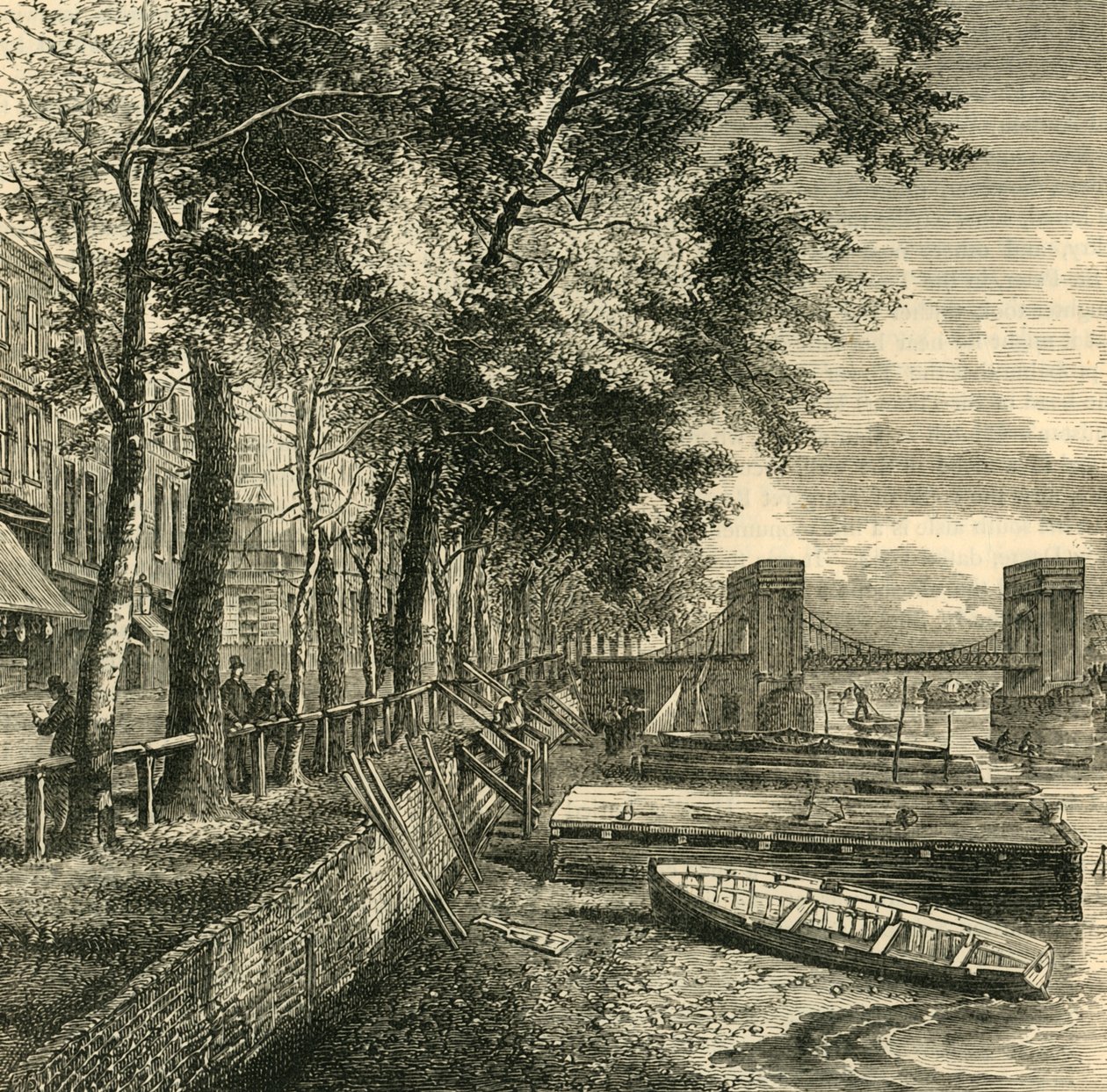 Cheyne Yürüyüşü ve Cadogan İskelesi, c1876. by Unbekannt