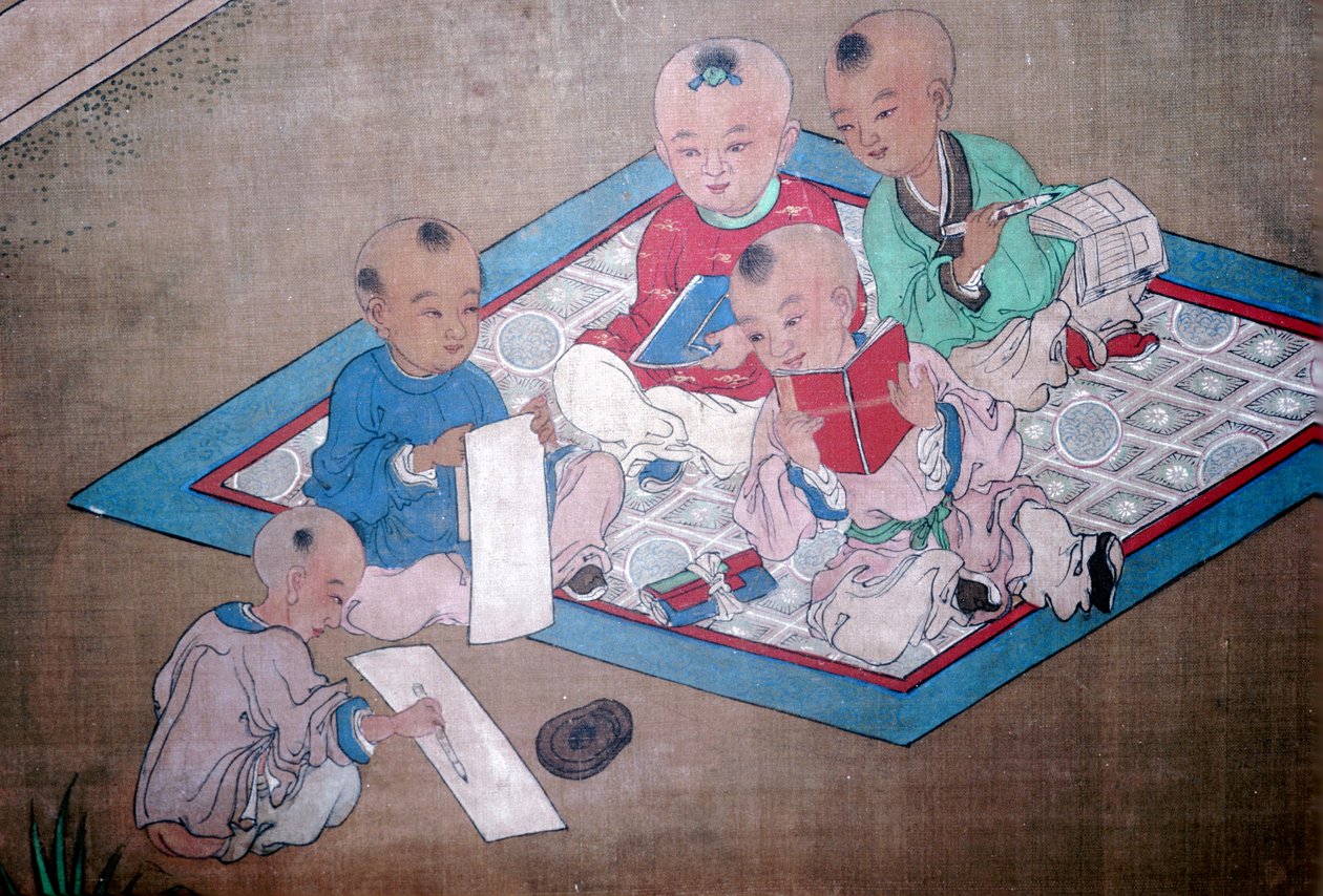 Oyun oynayan çocuklar, Japon resmi, 18. yüzyıl by Unbekannt