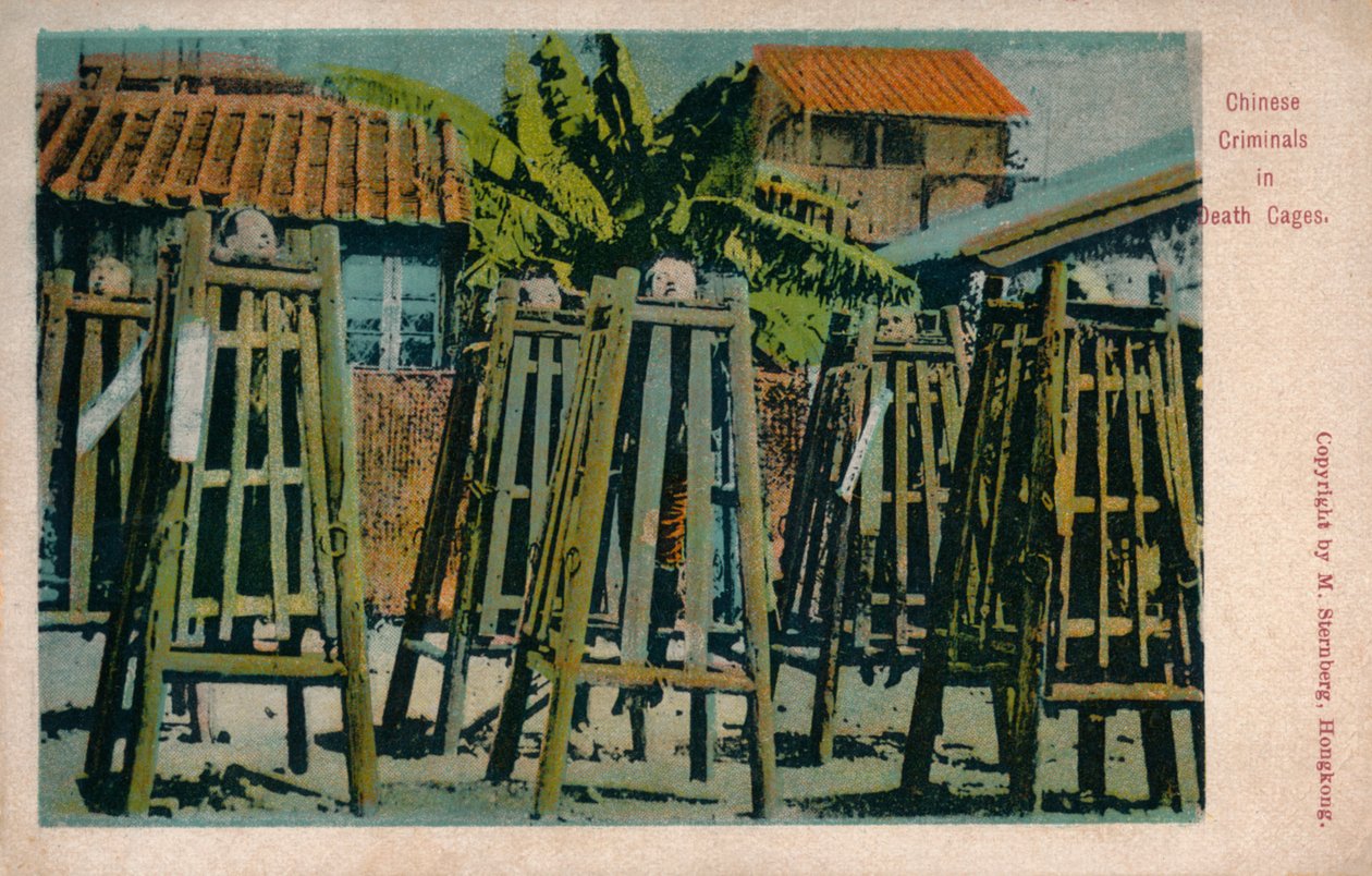 Ölüm Kafeslerindeki Çinli Suçlular, c1900 by Unbekannt