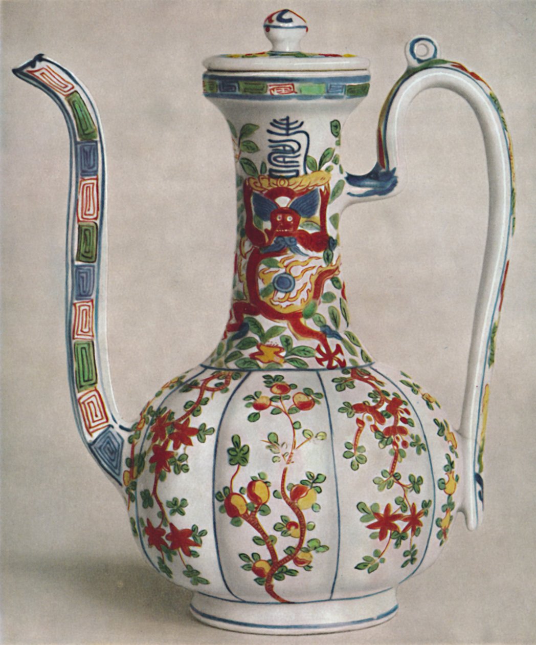 Beş Renkli Dekorasyonlu Çin Porselen İbriği. Wan Li Dönemi, 1573-1619, 1928 by Unbekannt