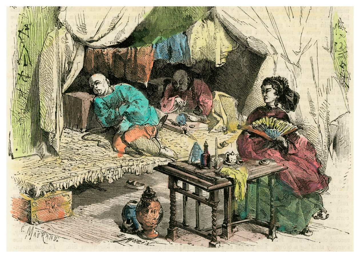 Çinli afyon tiryakileri, 19. yüzyıl by Unbekannt