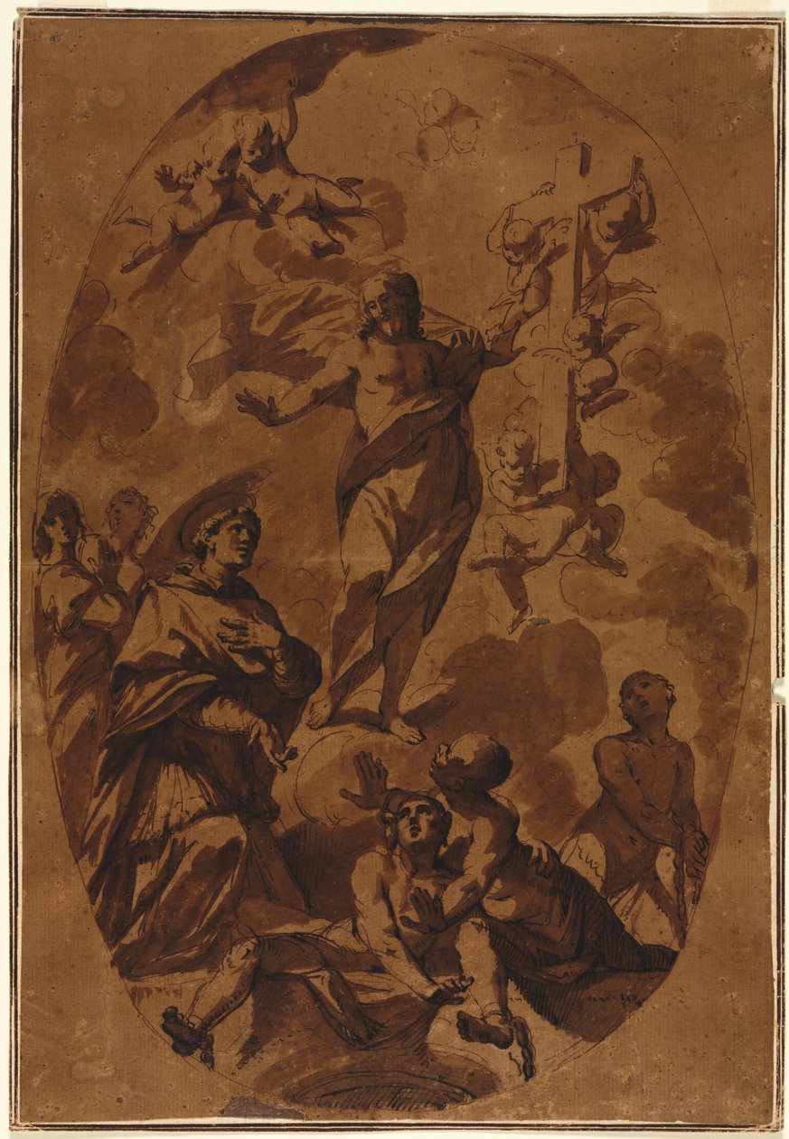 Aracı Bir Azize Görünen Muzaffer Mesih, 1600