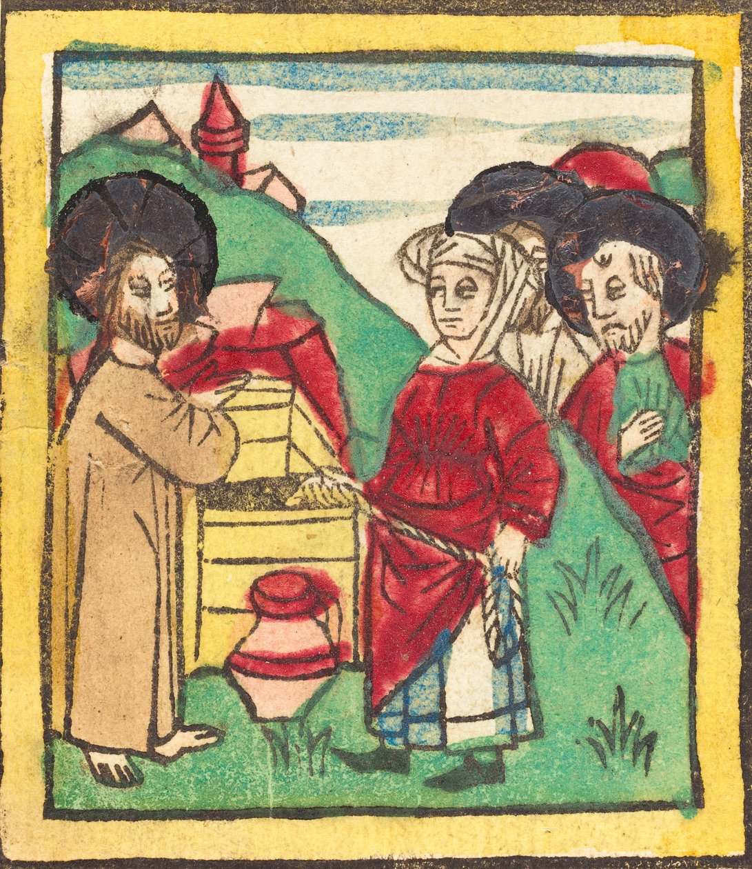 İsa ve Samiriyeli Kadın, c. 14401460. by Unbekannt