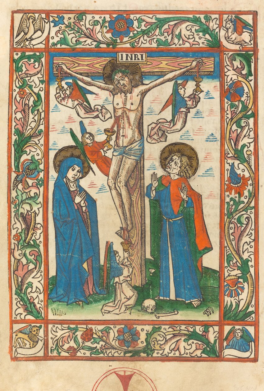 Meleklerle Haç Üzerindeki İsa, 1483. by Unbekannt