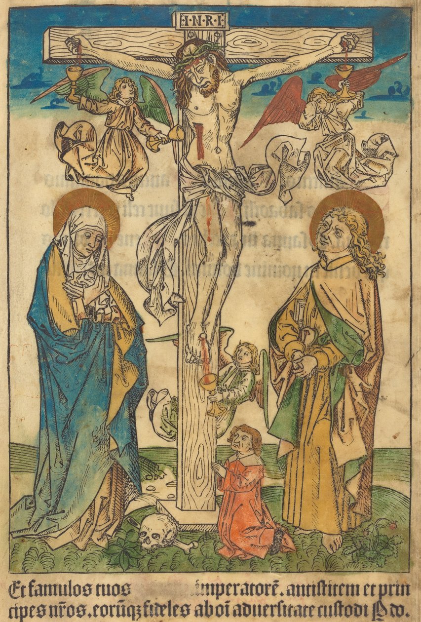 Meleklerle Haç Üzerinde İsa, c. 1490. by Unbekannt