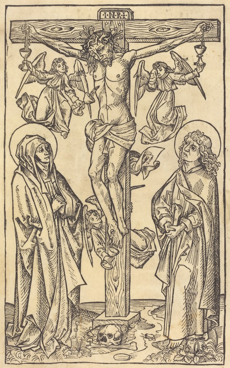Meleklerle Haç Üzerinde İsa, c. 1490. by Unbekannt