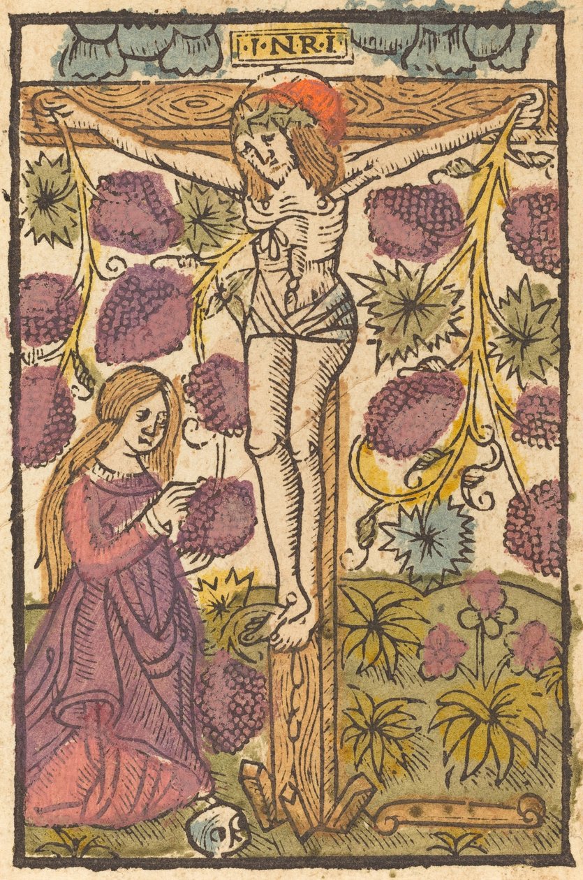 Bir Üzüm Asması ile Çarmıhta İsa, c. 14901500. by Unbekannt