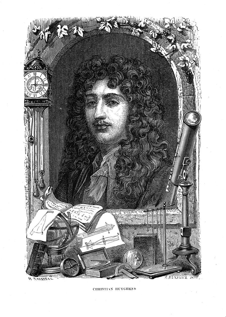 Christiaan Huygens 1629-1695, Hollandalı fizikçi, matematikçi ve astronom, c1870 by Unbekannt