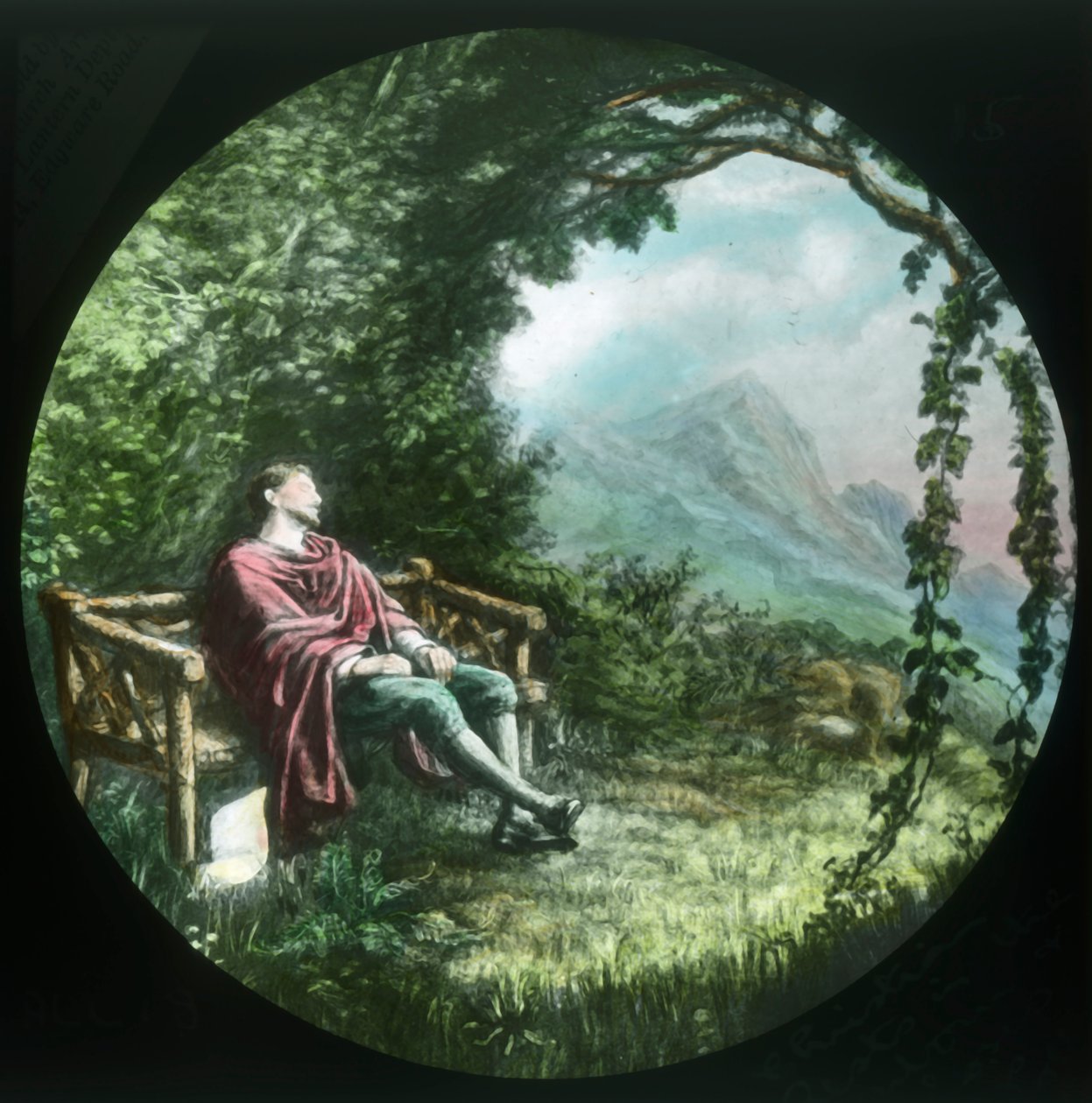 Christian çardakta dinlenir ve c1910 parşömenini kaybeder. by Unbekannt