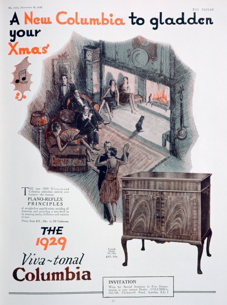 Columbia gramofonları için Noel reklamı, 1928 by Unbekannt