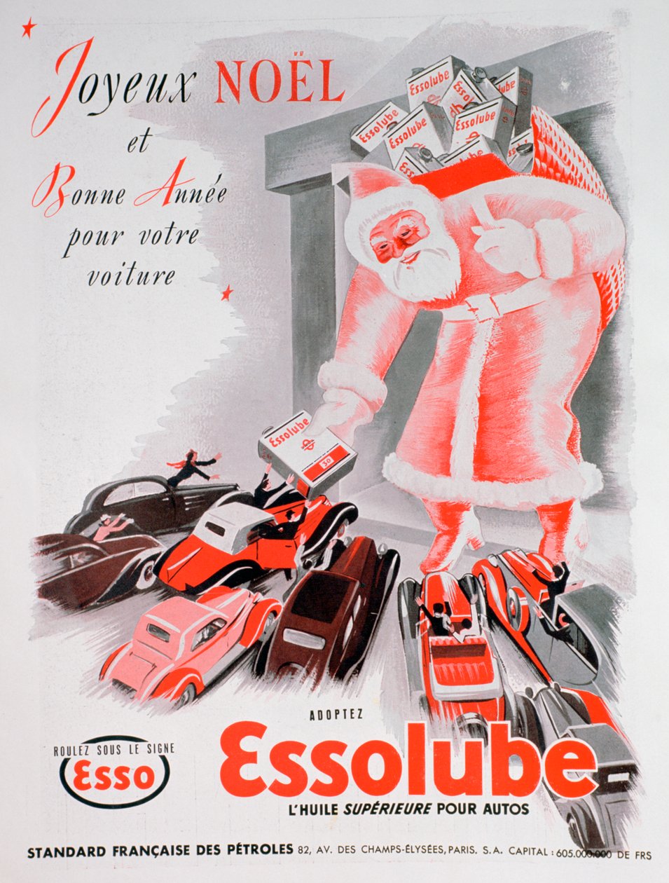 Essolube motor yağı için Noel reklamı, 1938 by Unbekannt