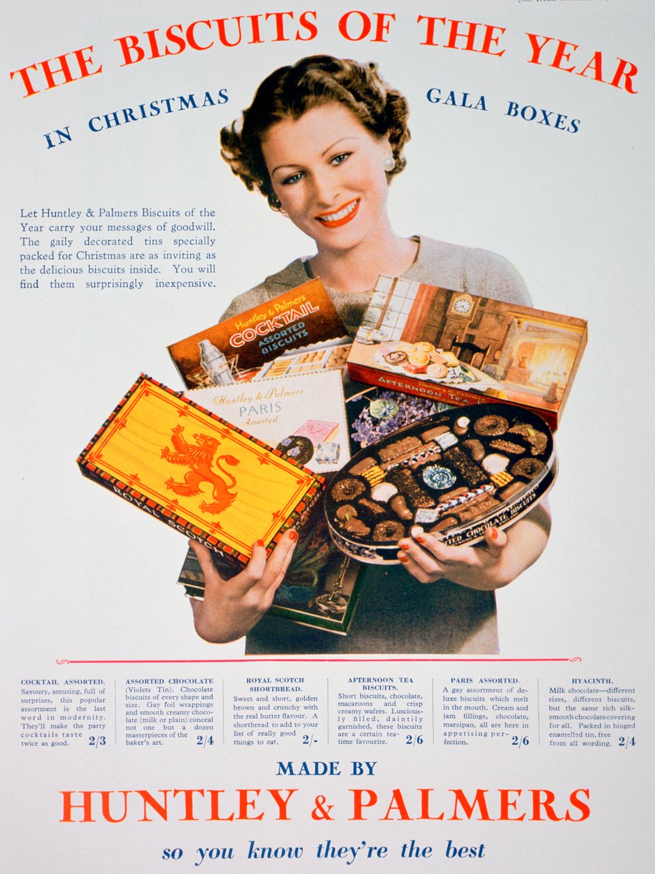Huntley ve Palmers bisküvileri için Noel reklamı, 1935 by Unbekannt