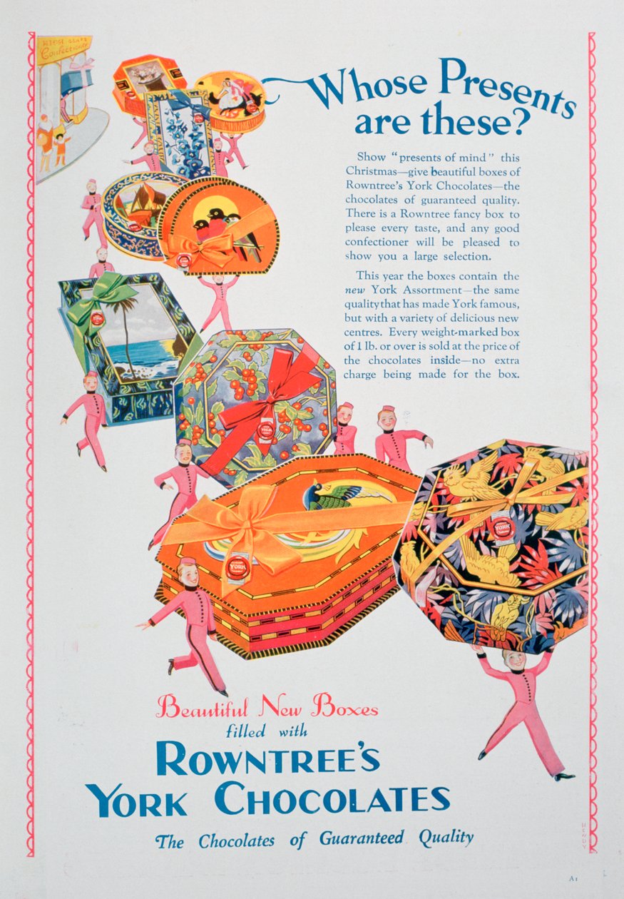 Rowntrees York Chocolates için Noel reklamı, 1928 by Unbekannt