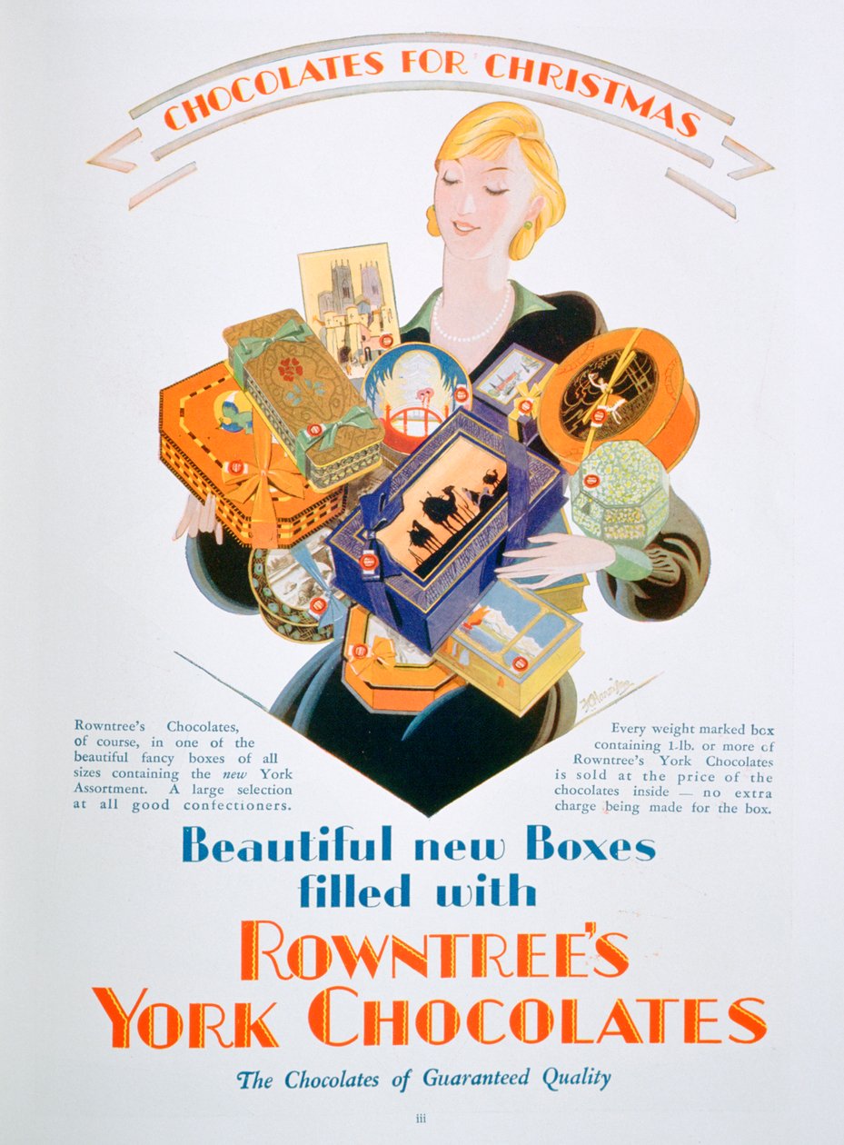 Rowntrees York Chocolates için Noel reklamı, 1928 by Unbekannt