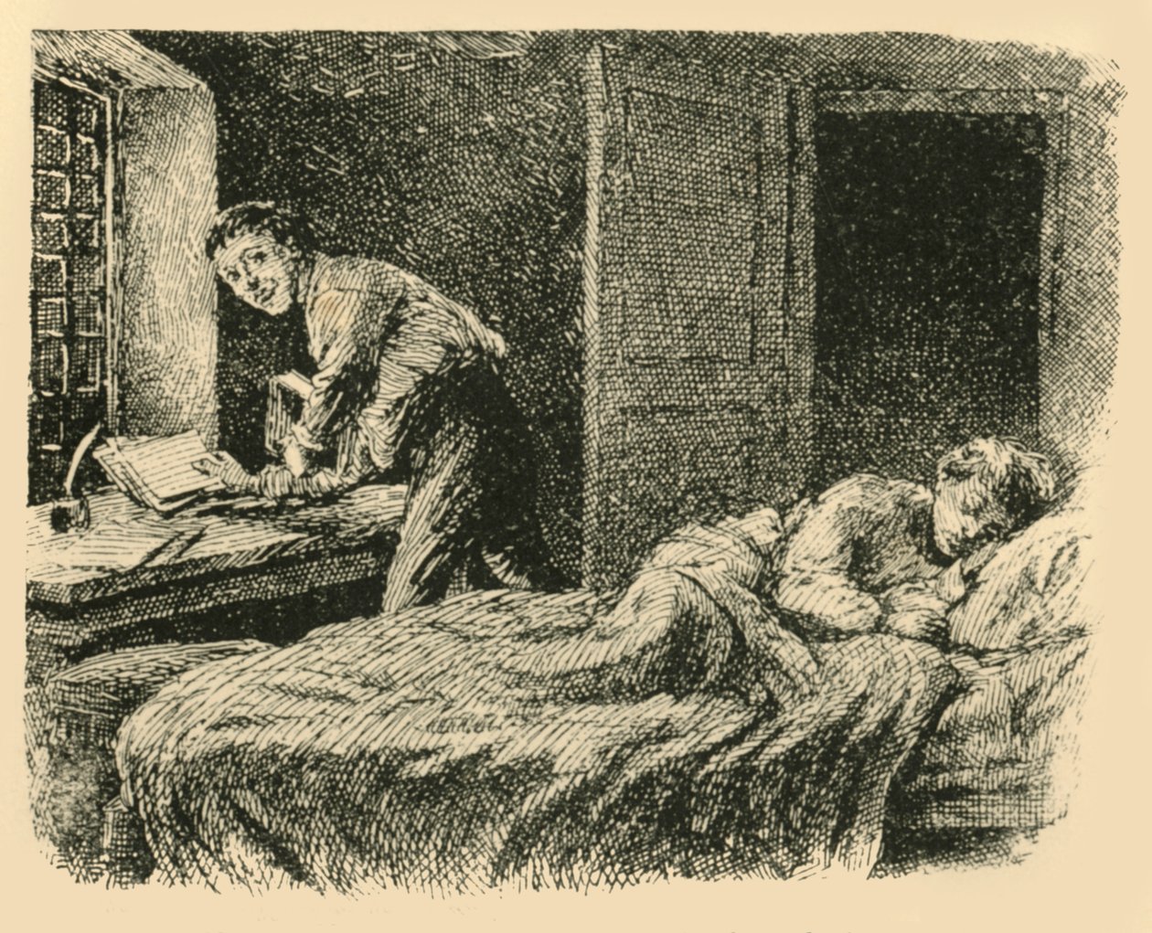 Christoph, el yazması kitabı ve 1907 tarihli kopyayı ele geçirdi. by Unbekannt