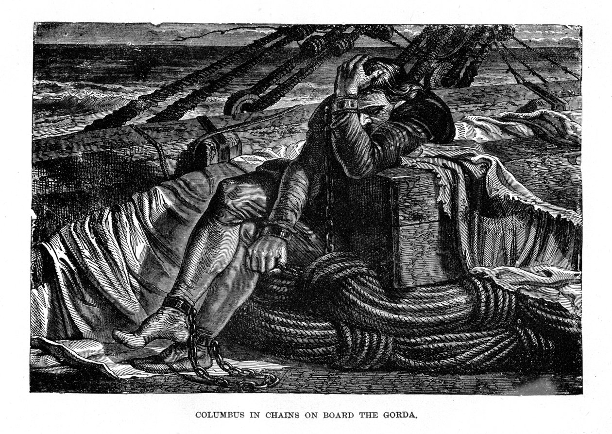Kristof Kolomb Gorda'da zincirlenmiş, 1490'lar, c1872 by Unbekannt