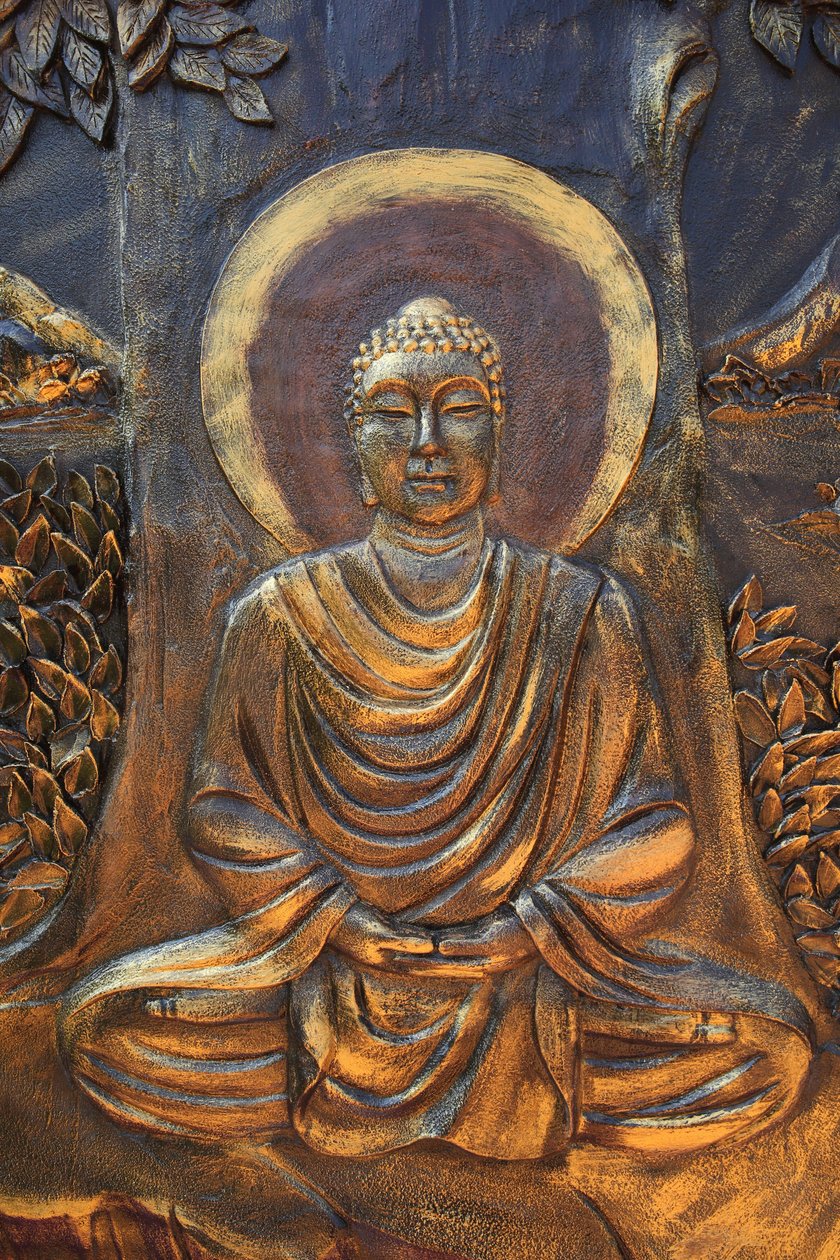 Chua Thien Lam Go budist pagodası. Shakyamuni Buddha meditasyon pozunda oturuyor. Thay Ninh. Vietnam by Unbekannt