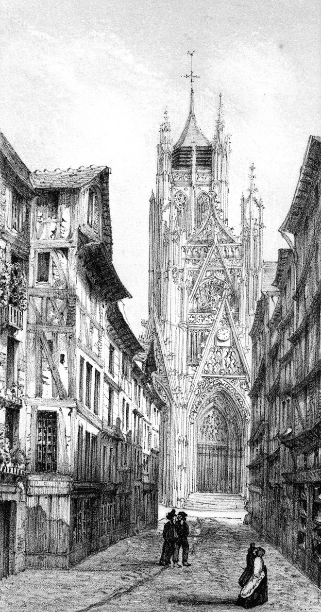 St Maclou Kilisesi, Rouen, Fransa, 19. yüzyıl by Unbekannt