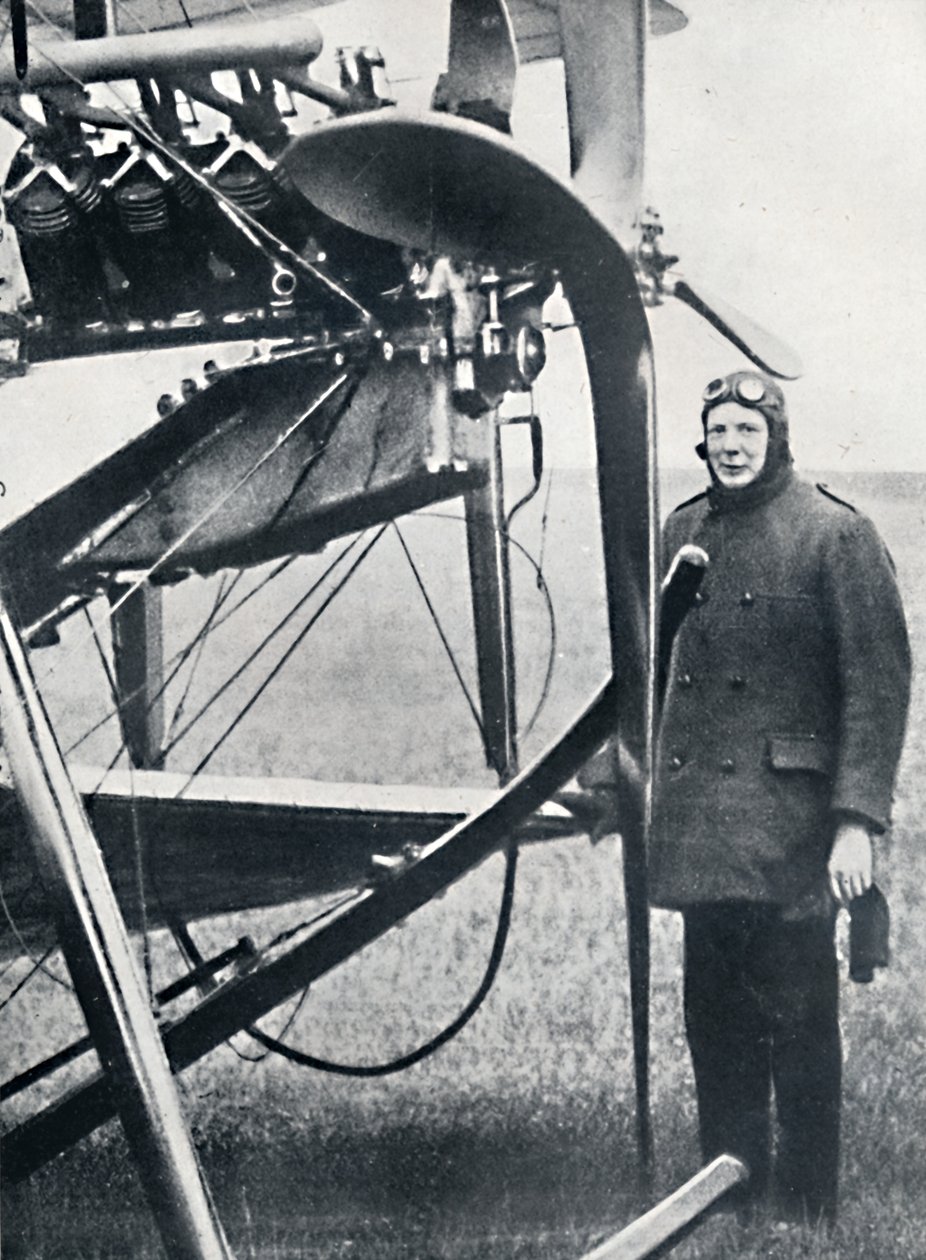 Churchill uçaklarla ilgilenmeye başladı ve en büyük olasılıkları öngördü, 1914, 1945 by Unbekannt