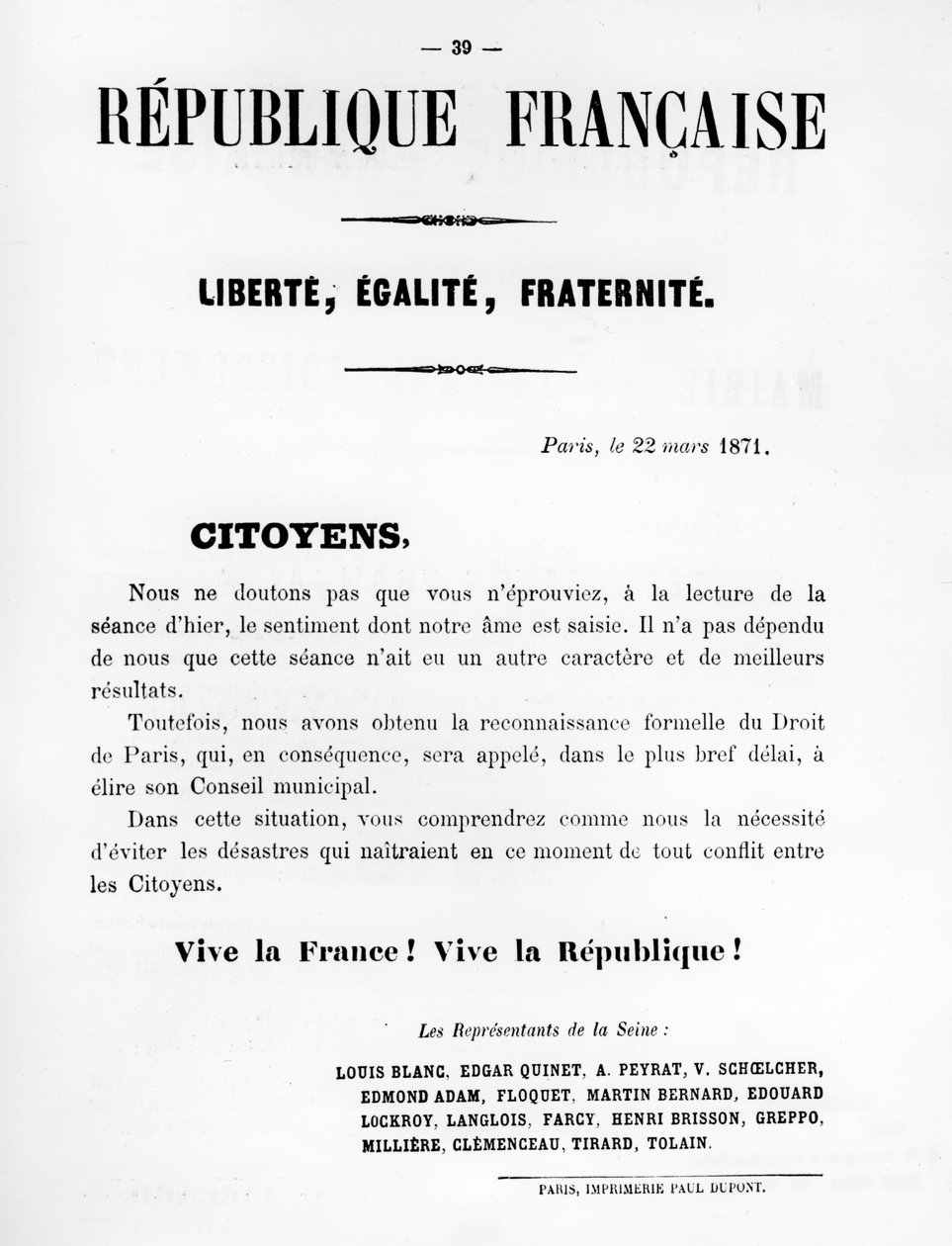 Citoyens, Paris Komünü