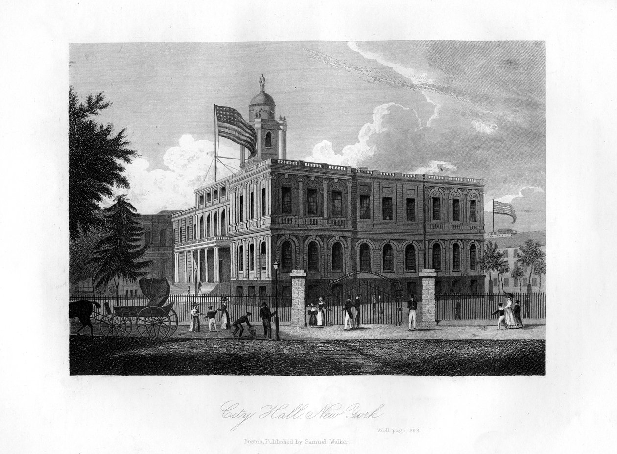 Belediye Binası, New York, 1855 by Unbekannt