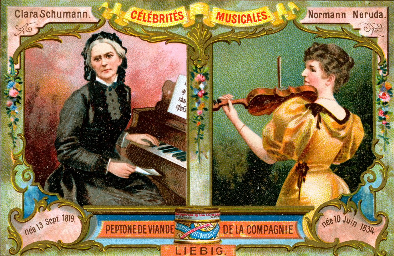 Clara Schumann ve Wilma Norman-Neruda, c1900 by Unbekannt
