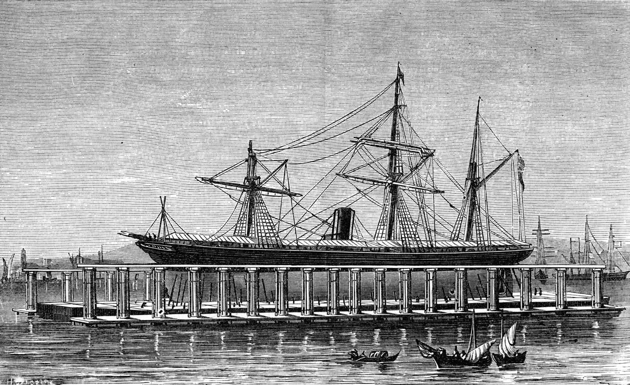 Clarks hidrolik asansör, Bombay, c1880 by Unbekannt