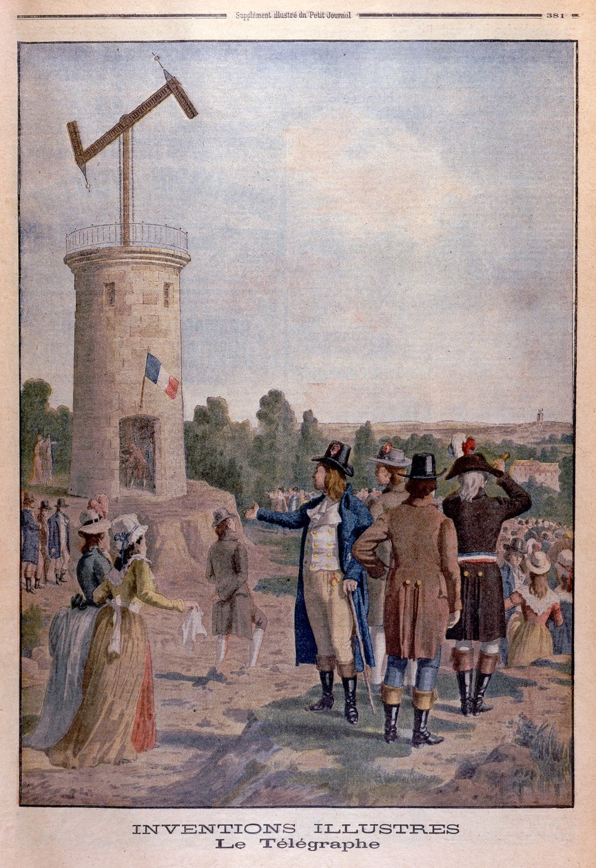 Claude Chappe 1763-1805, Fransız mühendis ve mucit, c1901 by Unbekannt