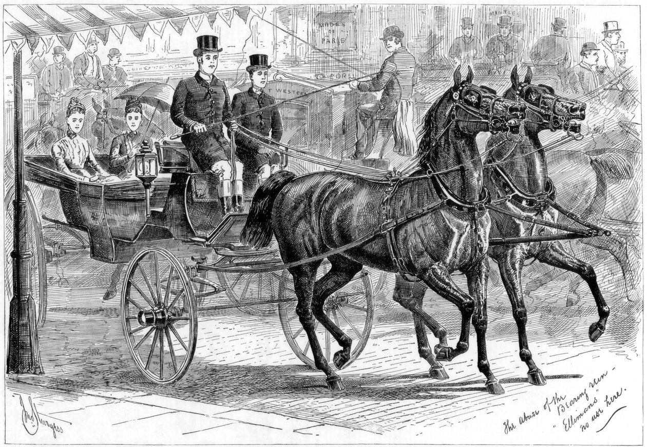 Antrenör ve atlar, 1889 by Unbekannt