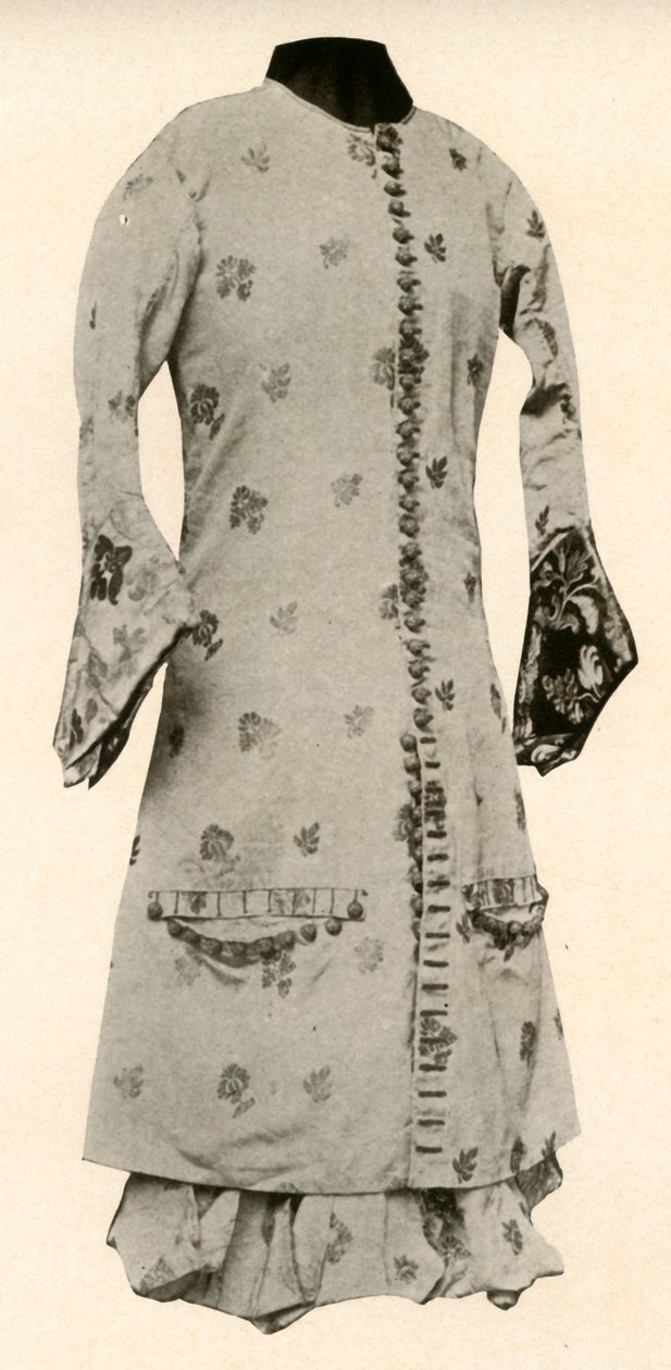 Çiçekler ve yapraklar ile devetüyü brokar ceket ve tam pantolon, c1670, 1937. by Unbekannt