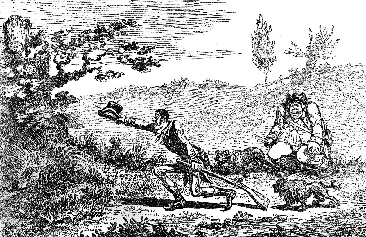Cockney Sporcuları tavşan buluyor, 1800 by Unbekannt
