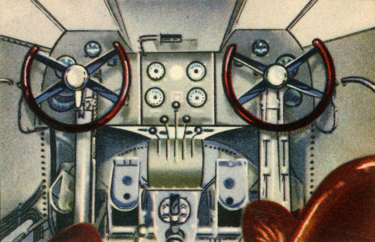 Dornier uçan teknesinin kokpiti, 1920