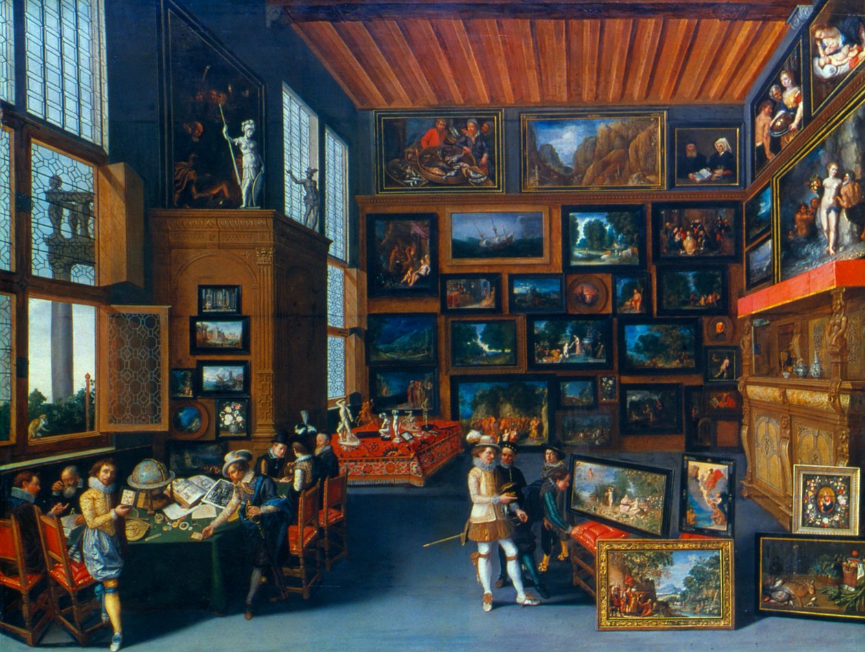 Resimlerle Asılmış Bir Odadaki Cognoscenti, c1620 by Unbekannt