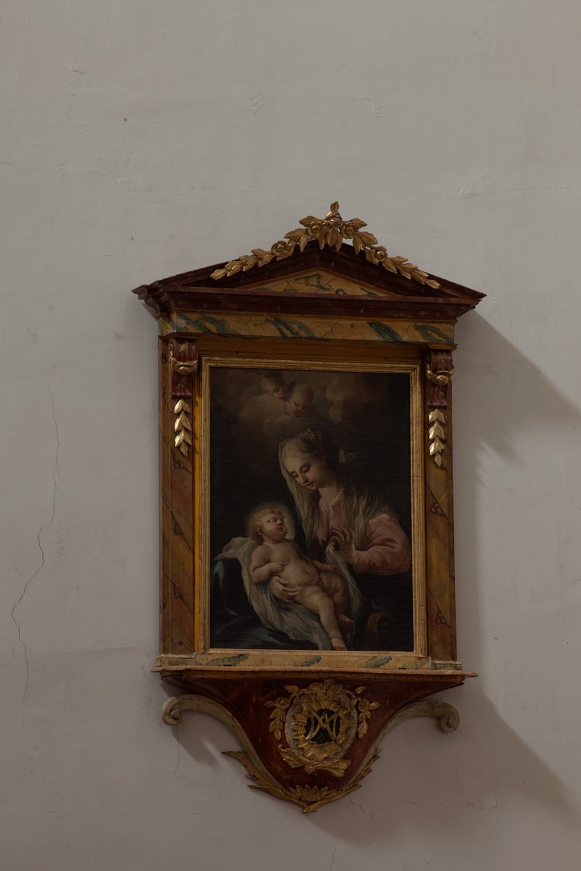 Anglikan kilisesi. İç mekan. Tablo. Çocuklu Madonna. İtalya (?). Tuval üzerine yağlıboya. by Unbekannt