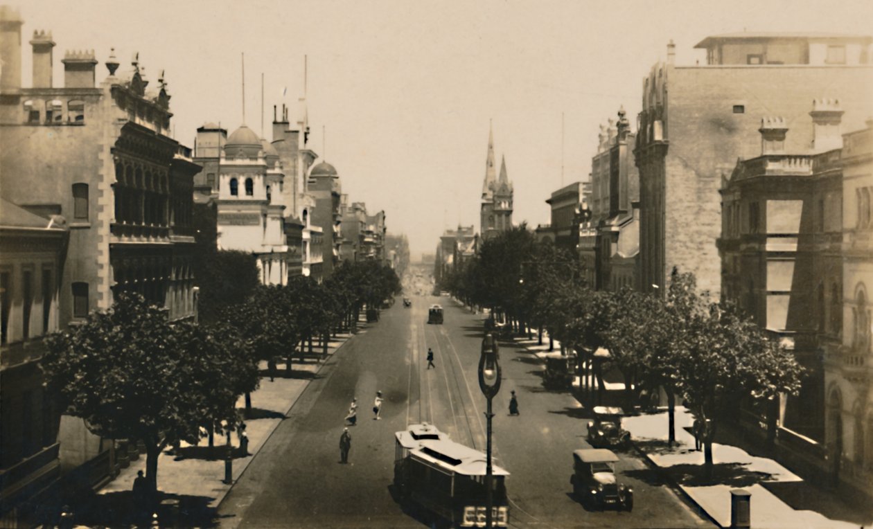 Collins Street, Melbourne, Avustralya, c1920