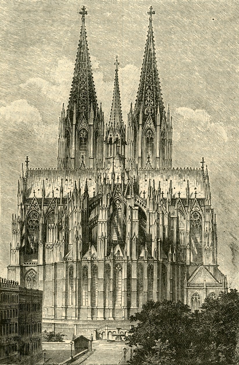 Doğudan Köln Katedrali, 1890. by Unbekannt