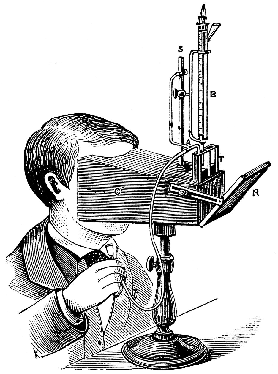 Kolorimetre, Salleron tarafından yapılan modifikasyonlarla Labilliardiere tarafından bir tasarımdan sonra, 1871 by Unbekannt