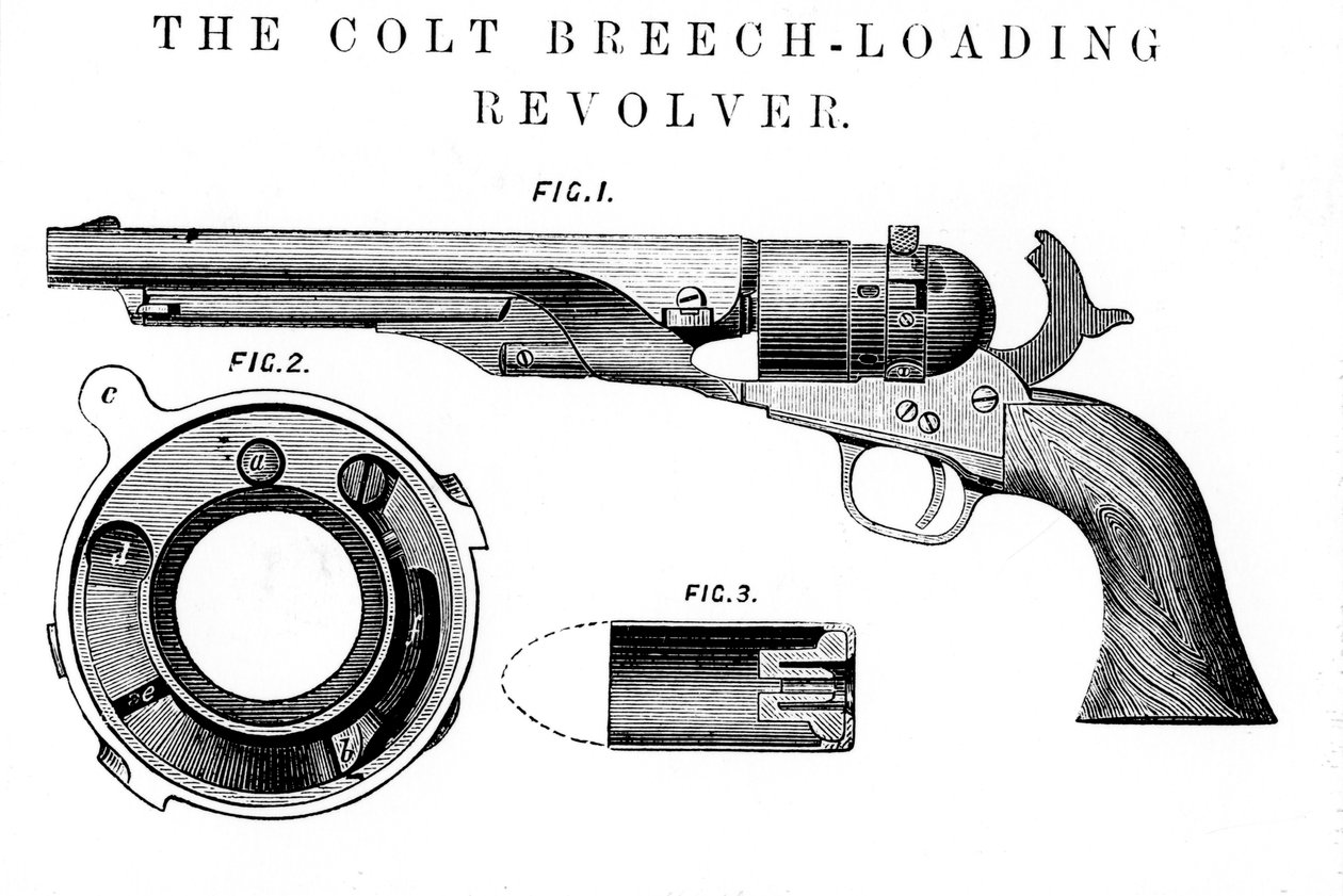 Colt Frontier revolver, Samuel Colt 1814-62, c1850 tarafından icat edildi by Unbekannt