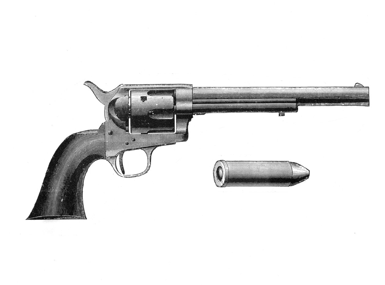 Colt Frontier revolver, Samuel Colt 1814-62, c1890 tarafından icat edildi by Unbekannt