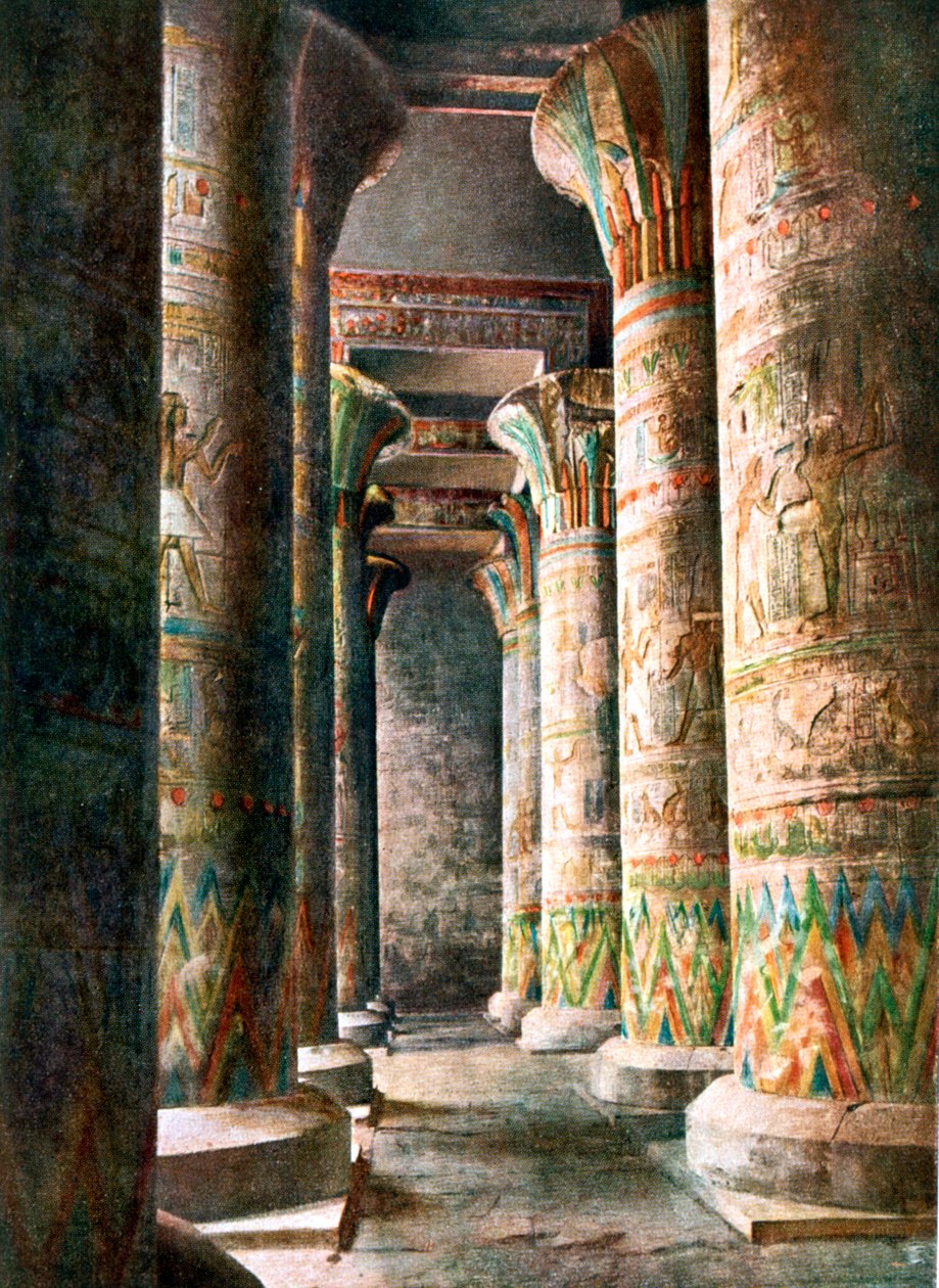 Sütunlar, Horus Tapınağı, Edfu, Mısır, 20. Yüzyıl by Unbekannt