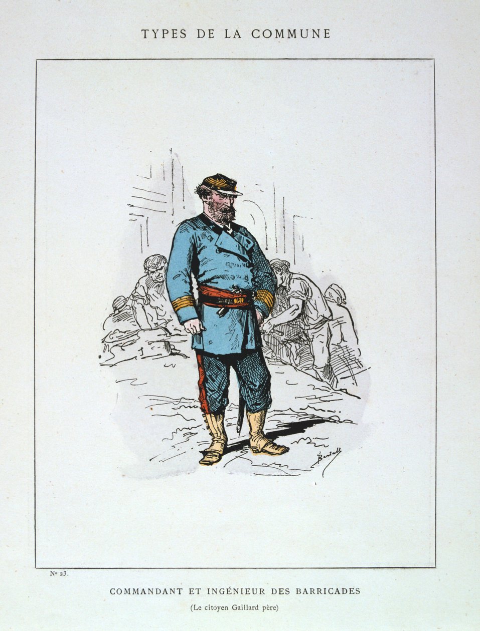 Barikatlar Komutanı ve Mühendisi, Paris Komünü, 1871. by Unbekannt