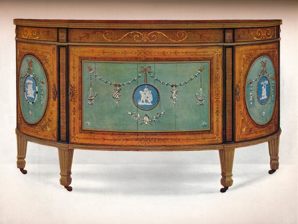 Lunette Formu Komodini, c1775 by Unbekannt