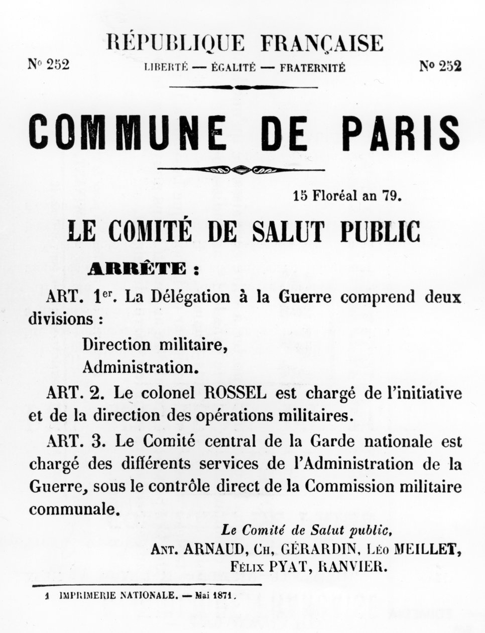 Commune de Paris, Paris Komünü