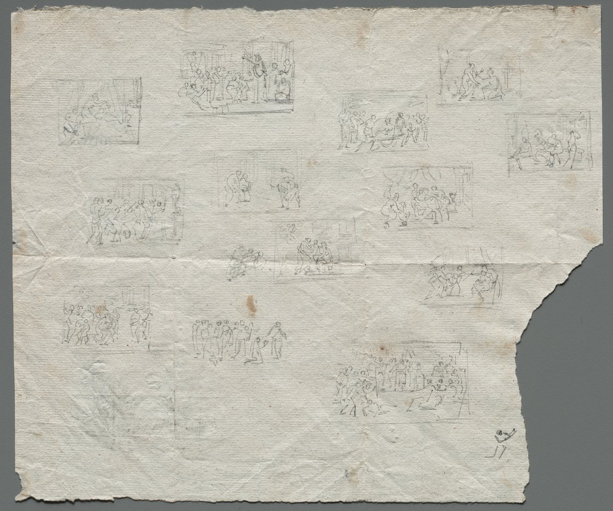 Raphael ve diğer sanatçılardan sonra Kompozisyon Eskizleri recto, c. 1800. by Unbekannt